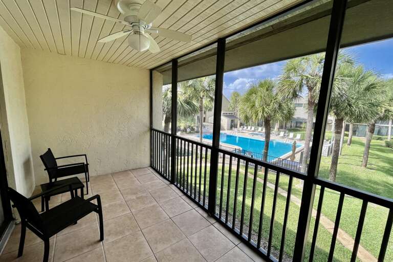 Screened lanai off master bedroom