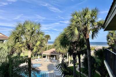 Ocean side view from balcony