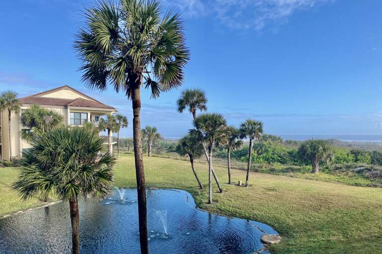 Ocean side view from balcony