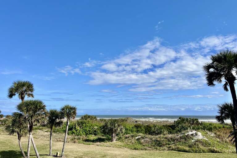 Ocean side view from balcony