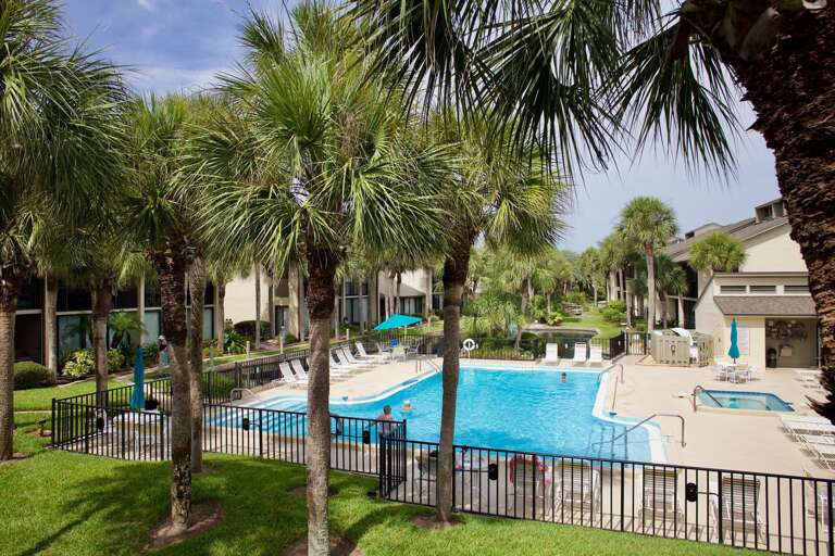 view from enclosed lanai/sleeping area off bedroom 1