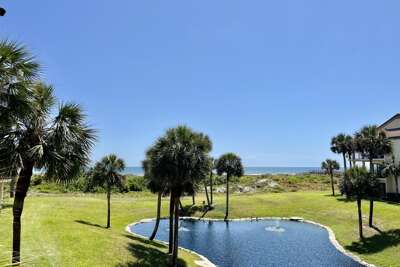Ocean side view from balcony