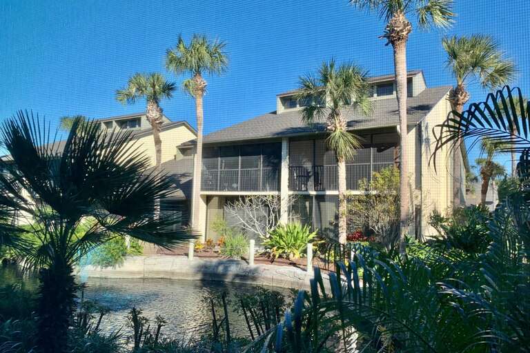 view from enclosed lanai