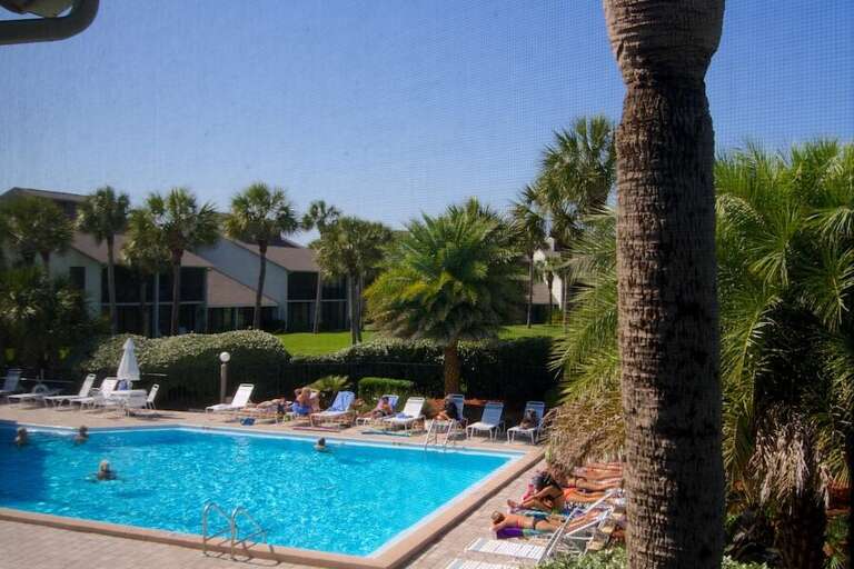 Pool view from balcony