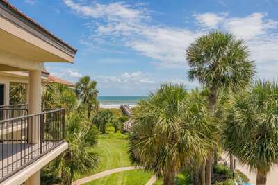 Ocean side view from balcony