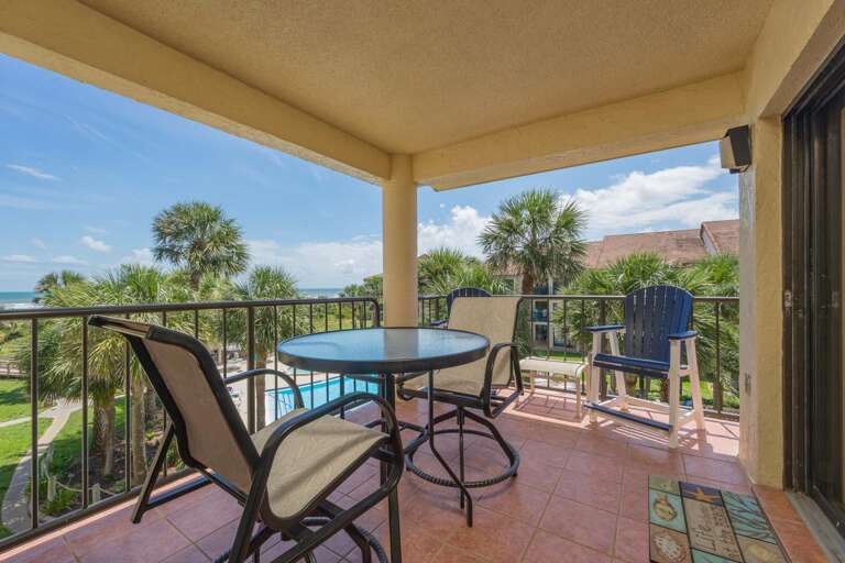 Ocean side view balcony
