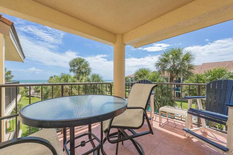 Ocean side view balcony