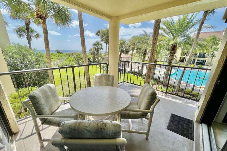 Ocean side view balcony