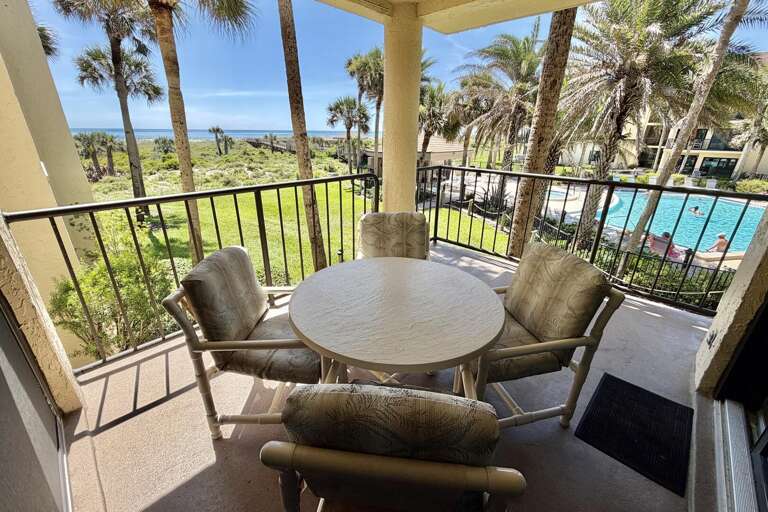 ocean side view/poolside balcony