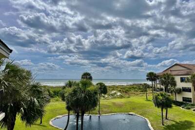 Ocean side view from balcony