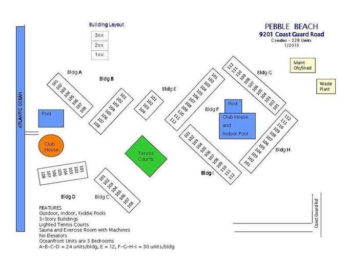 Pebble Beach layout of complex Pebble Beach layout of complex