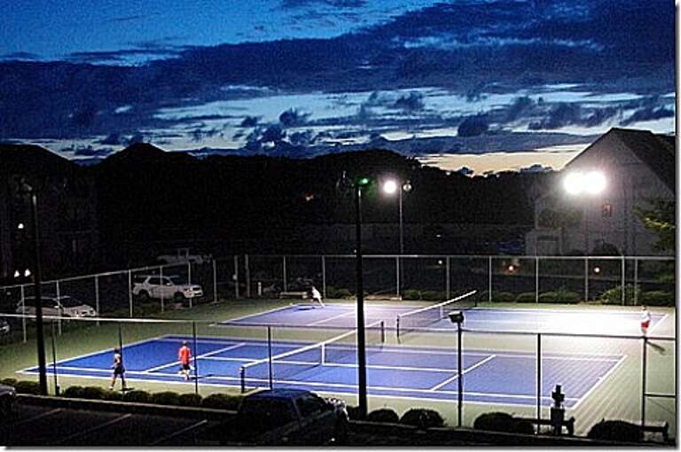 Tennis courts at night Tennis courts at night
