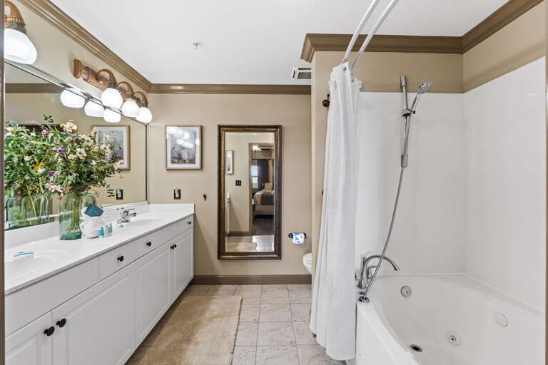 Master bath shower/tub combo. 
