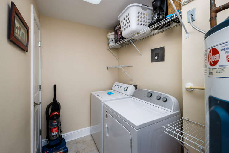 Full sized washer and dryer in the unit Full sized washer and dryer in the unit