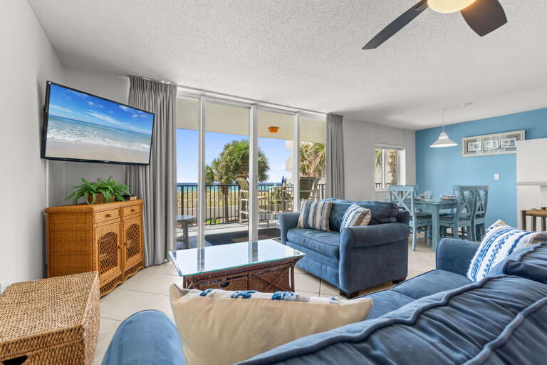 Gather the family in the beach front living room and make some memories that will last a lifetime!