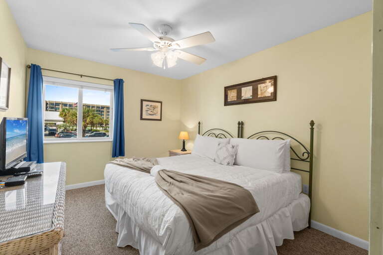 With a king size bed.