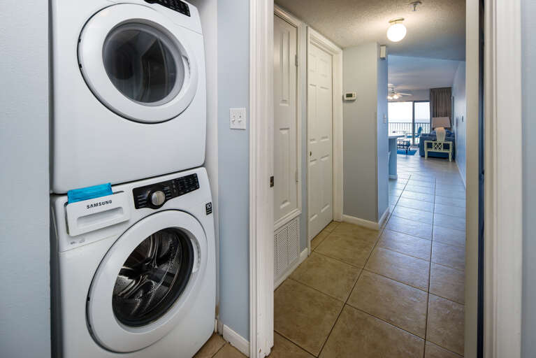 Washer and dryer in the condo for your convenience