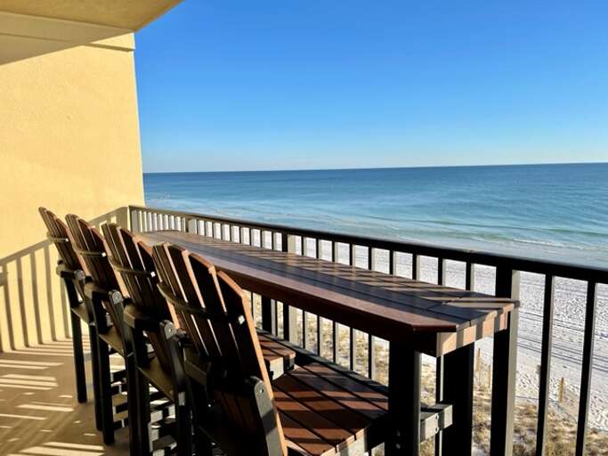 Breathtaking shot of the Emerald Coast that you will get to witness every day you are here.