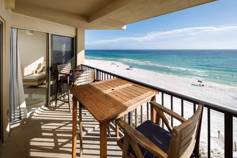 Nothing compares to the breathtaking views from this spacious gulf front balcony Nothing compares to the breathtaking views from this spacious gulf front balcony