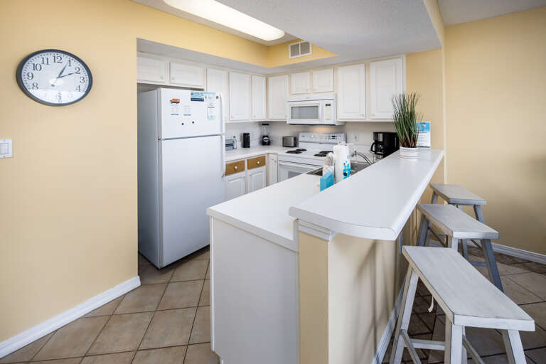 Additional seating at the breakfast bar.