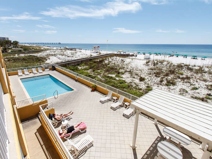 View to the East of the pool area