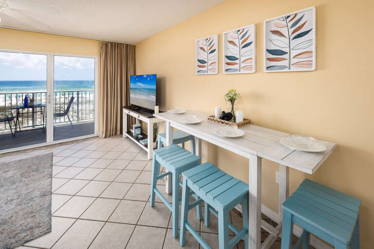 Great TV in the living room - oh yeah, and that awesome view!