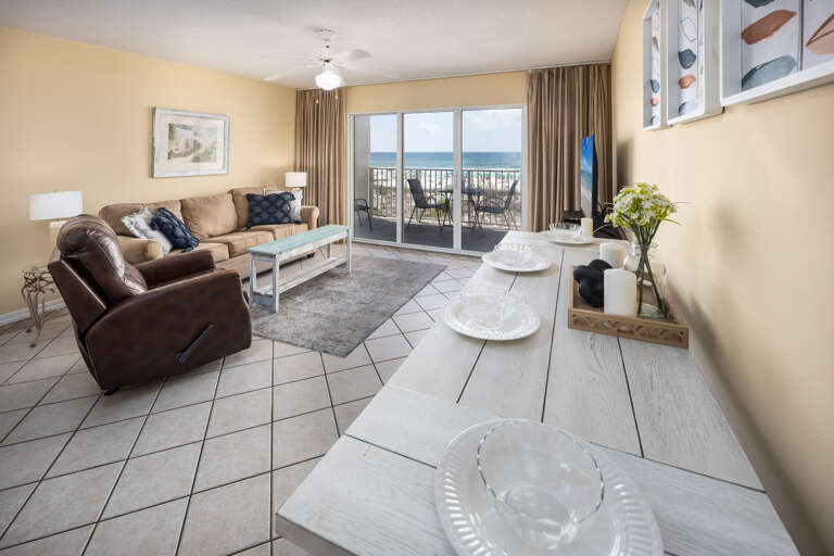 The dining area is just the right size to enjoy a meal, prepared in the full kitchen provided or from one of our many great local restaurants.