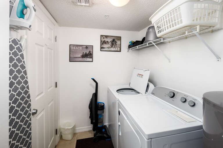 Full sized washer and dryer for all your laundry needs