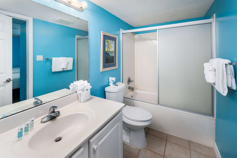 Sliding door shower/tub combo