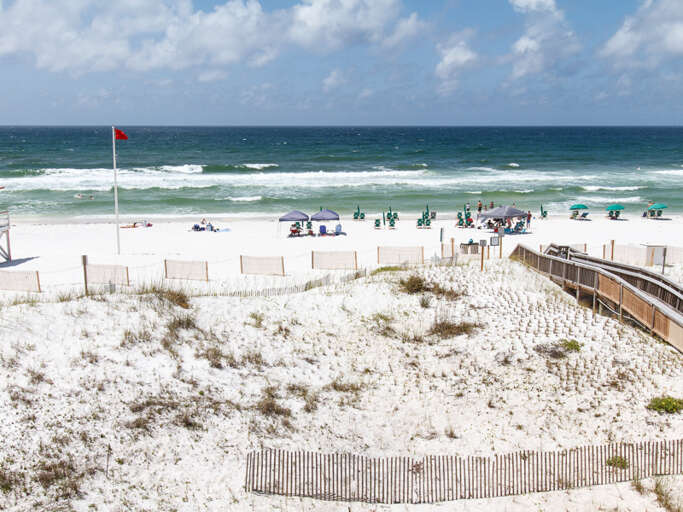 See those beach chairs? One of them has your name on it! FREE beach service comes with the rental!
