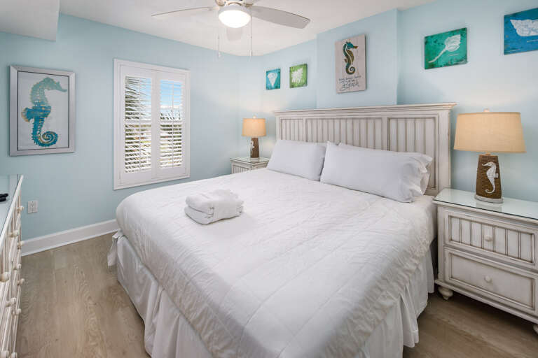 The second bedroom features a King size bed.