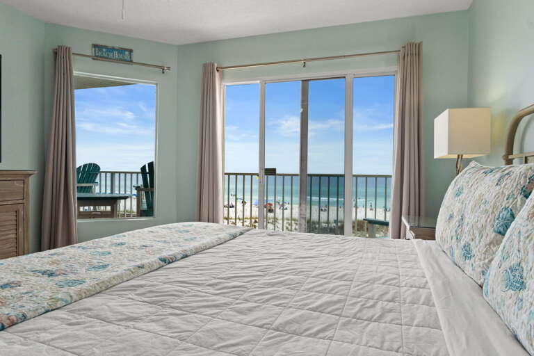 Wake up to the sounds of the beach and enjoy your beach front vacation.