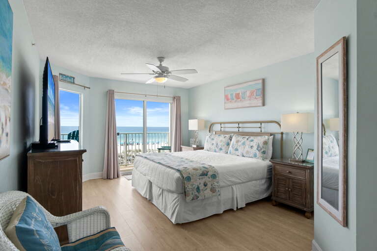 Master Bedroom: Wake up to stunning ocean views and step onto your private beach balcony!
