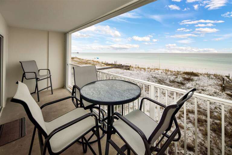 Enjoy a cocktail or meal right on your own private balcony surrounded by sand and surf!