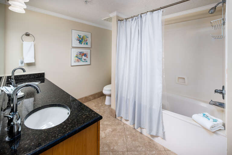 A spacious master bath