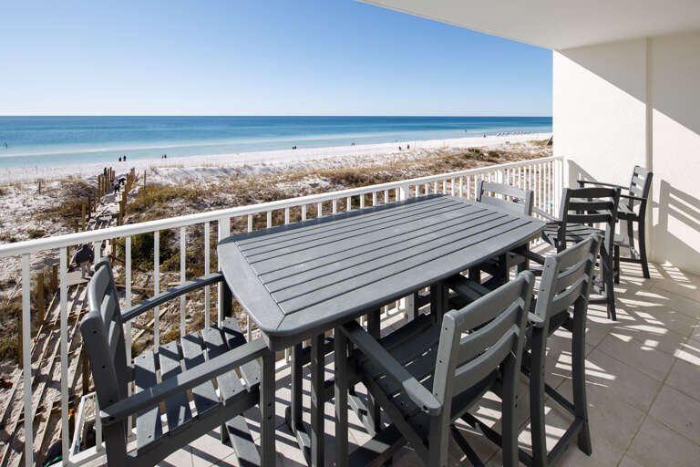 Emerald water and sugar white sand as far as the eye can see.