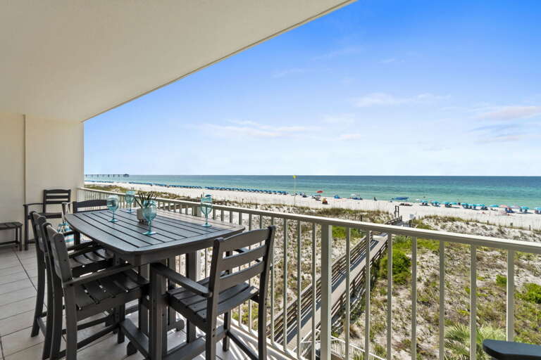Emerald water and sugar white sand as far as the eye can see.