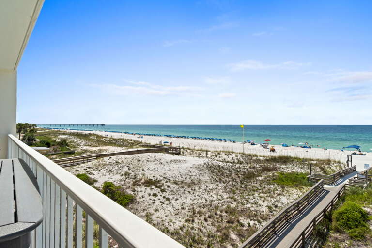 The property beach access is located just steps from the condo.