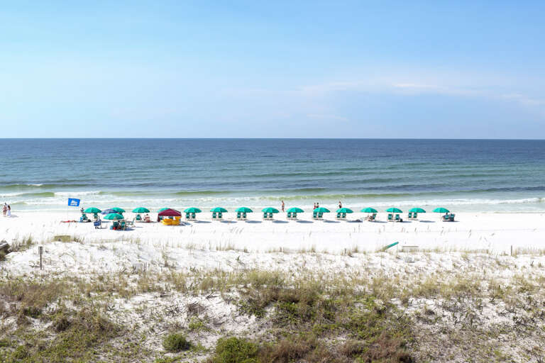 The beach front view from this condo