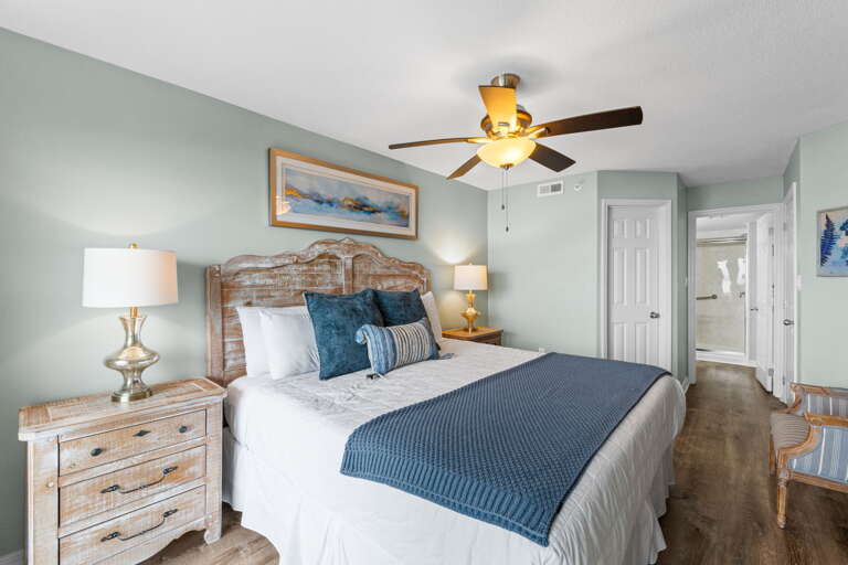 Master bedroom, sleep like a baby in this comfortable king bed.