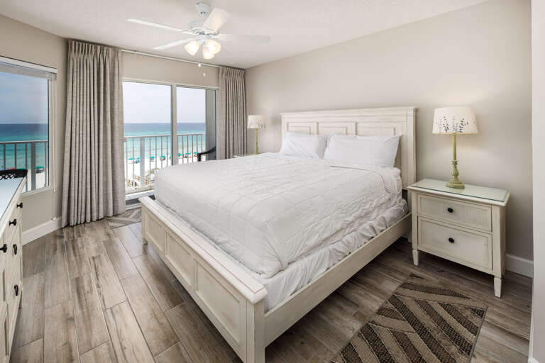 Imagine waking up in this king size bed and stepping out onto the beach front balcony in the master bedroom. All while taking in the spectacular sights and sounds of the Emerald Coast; making for a truly memorable vacation getaway.