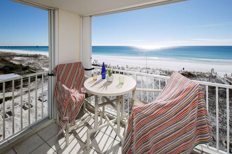 Stunning views from this 4th floor BEACH FRONT balcony are awating you!