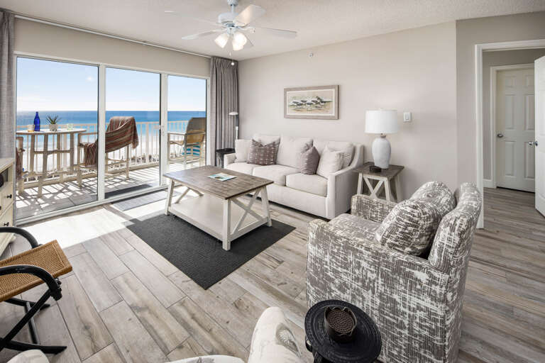 This charming unit boasts a queen size sleeper sofa to accommodate additional guests along with the additional seating; making it comfy for everyone to gather after a long sunny day at the beach. Perfect for making lasting memories!