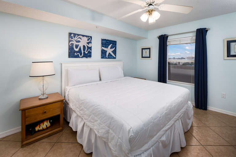 Guest bedroom has a king size bed and very comfortable furnishings
