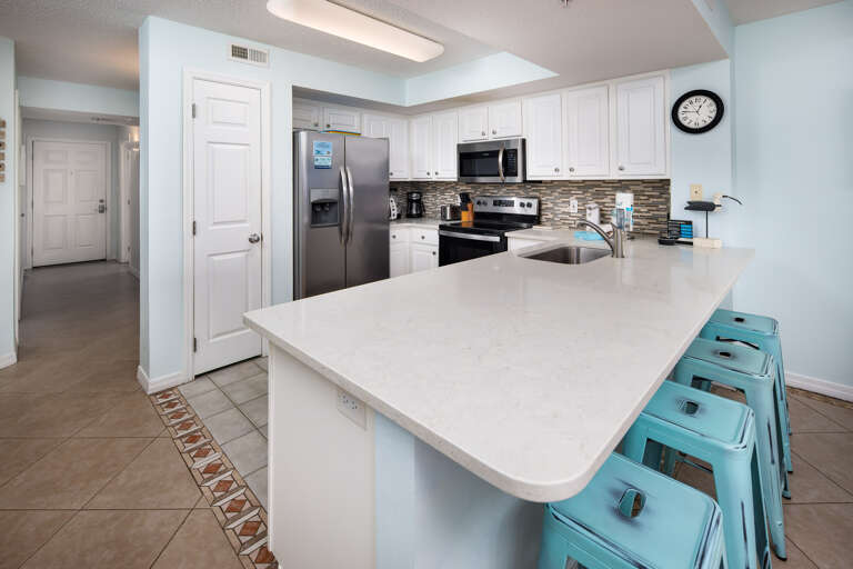 Additional seating at the kitchen island