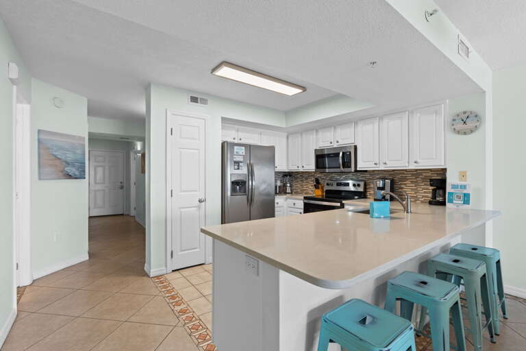 Additional seating at the kitchen island