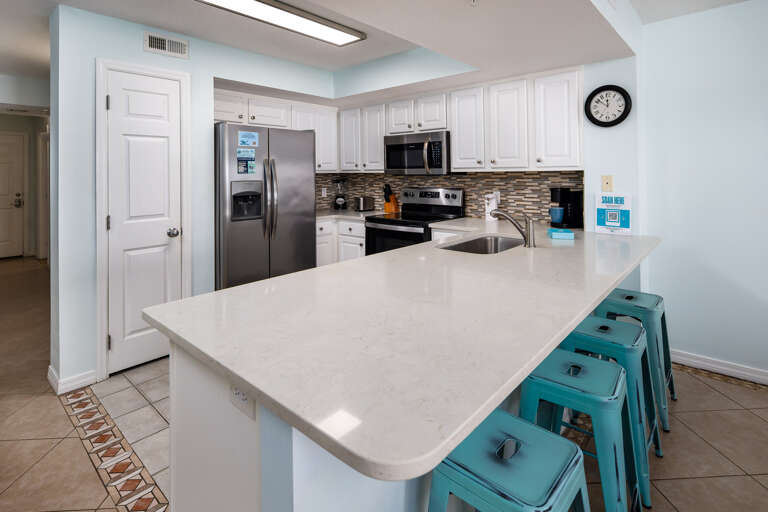 Additional seating at the kitchen island