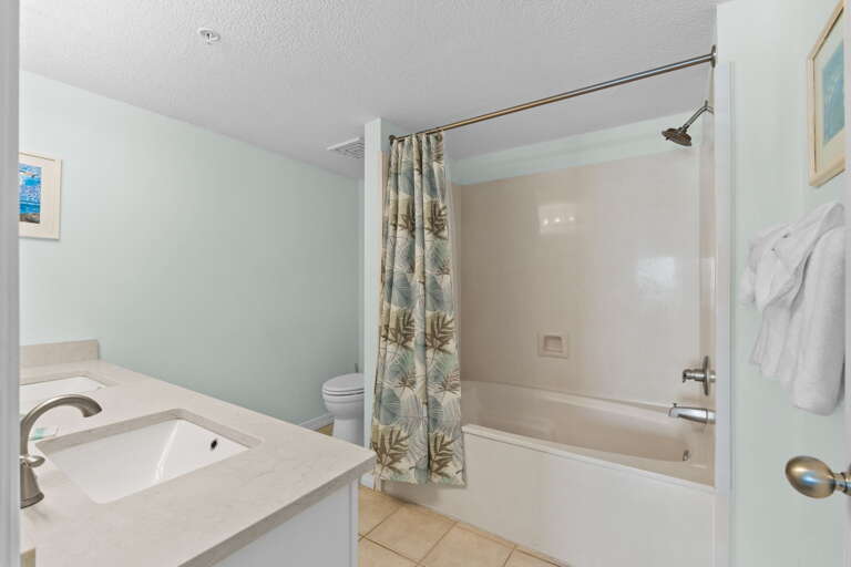 Featuring a shower/tub combo