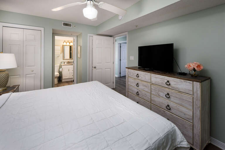 The guest bedroom also has access to the hall bath.