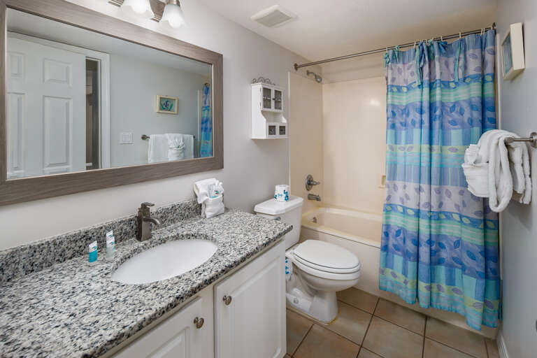 The Second Bathroom is cool and collective. Energizing for any guest.